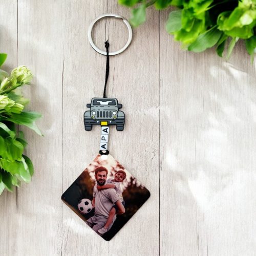 Fényképes kulcstartó - egyedi felirattal