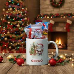   Mikulás ajándékcsomag neves bögrével, díszcsomagolásban #3 - Mikulás