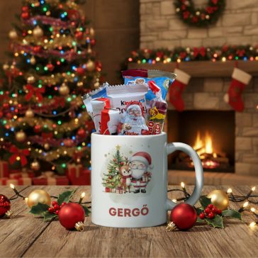   Mikulás ajándékcsomag neves bögrével, díszcsomagolásban #3 - Mikulás