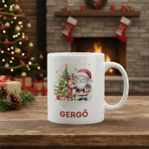 Mikulás bögre egyedi névvel és különleges grafikával #3 - Mikulás