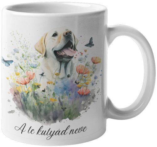 Labrador bögre, névvel