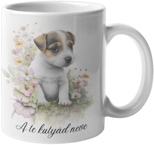 Jack Russell terrier bögre, névvel