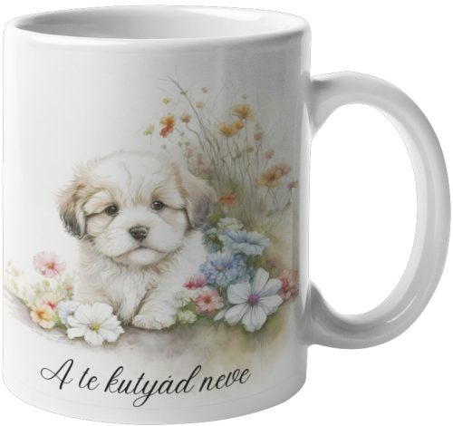 Bichon Havanese bögre, névvel