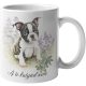 Boston Terrier bögre, névvel