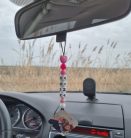 Visszapillantóra akasztható fényképes lógó (sárga)